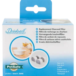 Drinkwell Erstatningskullfilter for keramisk fontene, hvit 4-pk.
