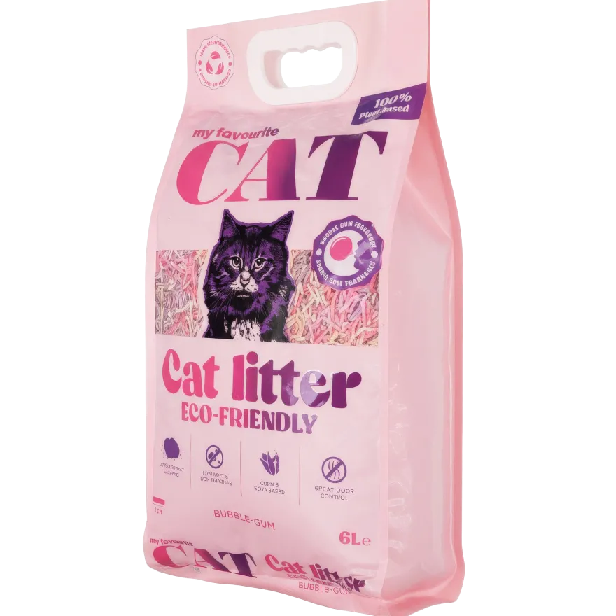 Eco-Friendly Cat Litter 6L - Bubble-gum
