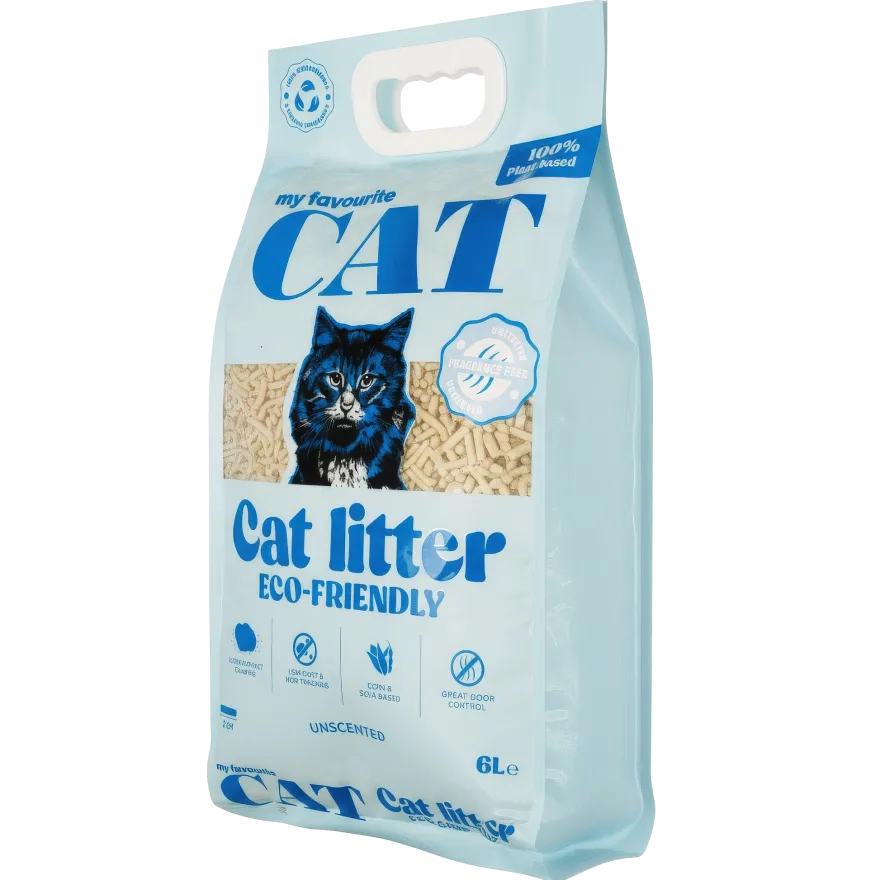 Eco-Friendly Cat Litter 6L - Unscented