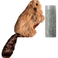 Etterfyllbar katteleketøy med kattemynte Beaver Brown, One Size