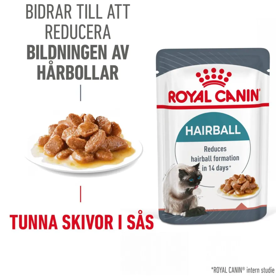 Feline Wet Hairball Care Gravy 85 g x 12 stk - porsjonsposer