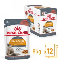 Feline Wet Hair & Skin Care Gravy 85 g x 12 stk - porsjonsposer