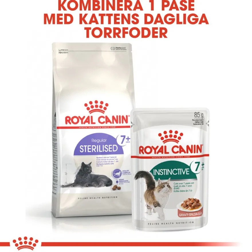 Feline Wet Instinctive 7+ Gravy 85 g x 12 stk - porsjonsposer