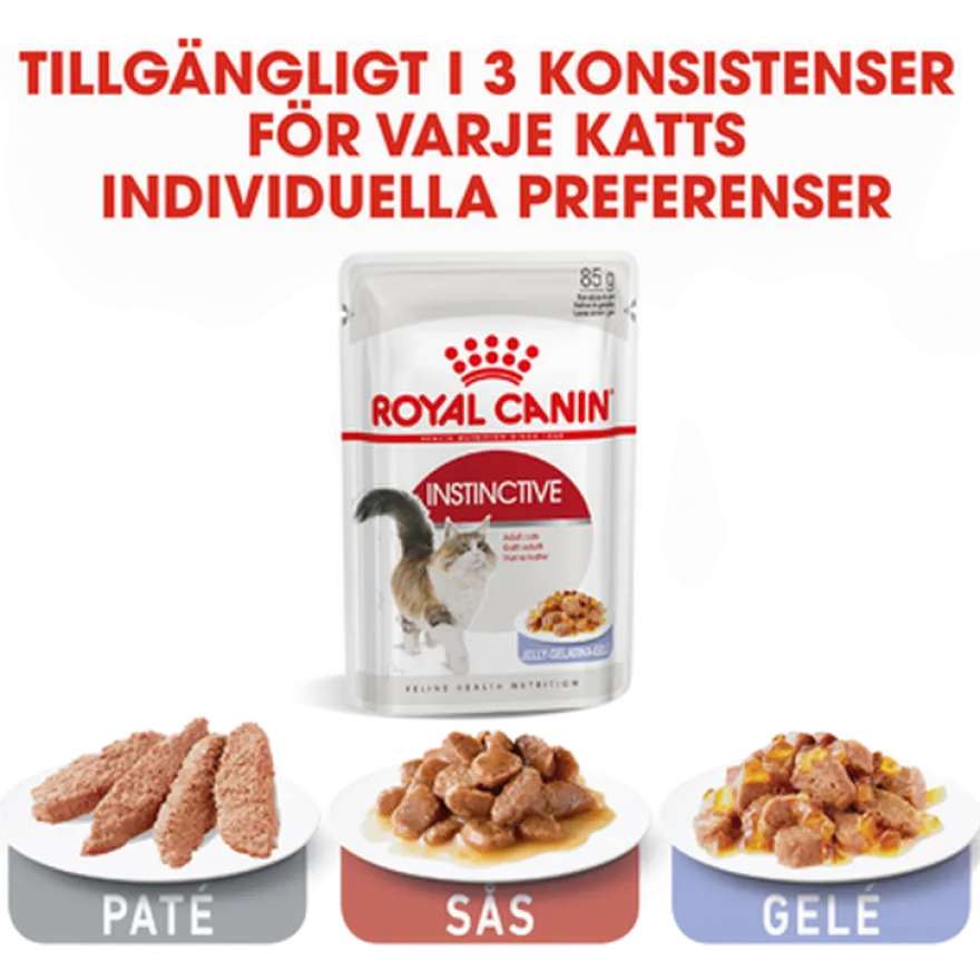 Feline Wet Instinctive Jelly 85 g x 12 stk - porsjonsposer