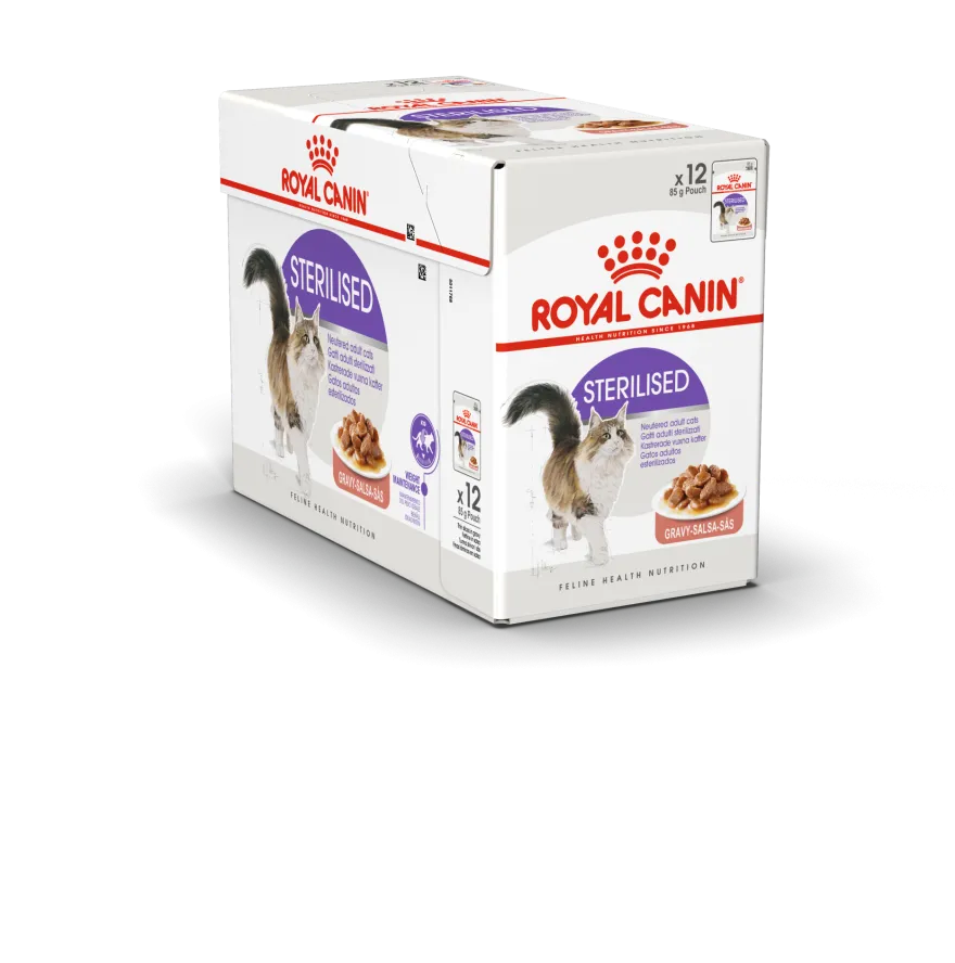 Feline Wet Sterilised Gravy 85 g x 12 stk - porsjonsposer