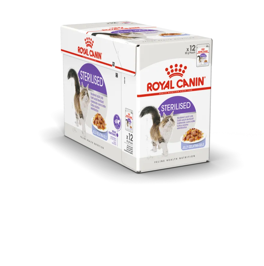 Feline Wet Sterilised Jelly 85 g x 12 stk - porsjonsposer