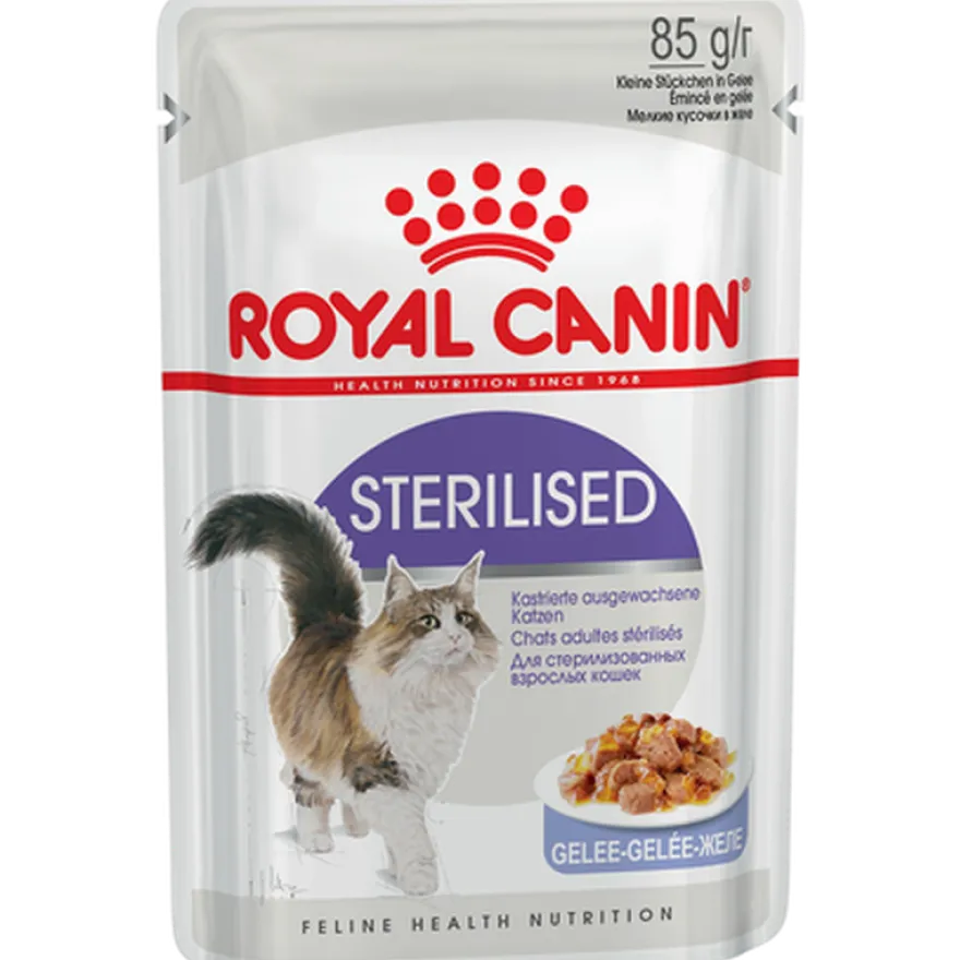 Feline Wet Sterilised Jelly 85 g x 12 stk - porsjonsposer