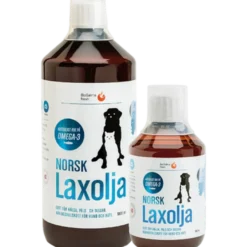 Fersk Norsk Lakseolje Omega 3 hund & katt 1000ml
