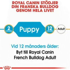 Fransk bulldogge valp tørrfôr for valp 3 kg