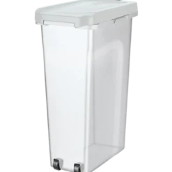 Fôrbeholder for tørrfôr og strø, hvit 15 L