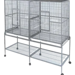 Fuglebur Rival Double w Table Grå L 165 x B 54 x H 158 cm