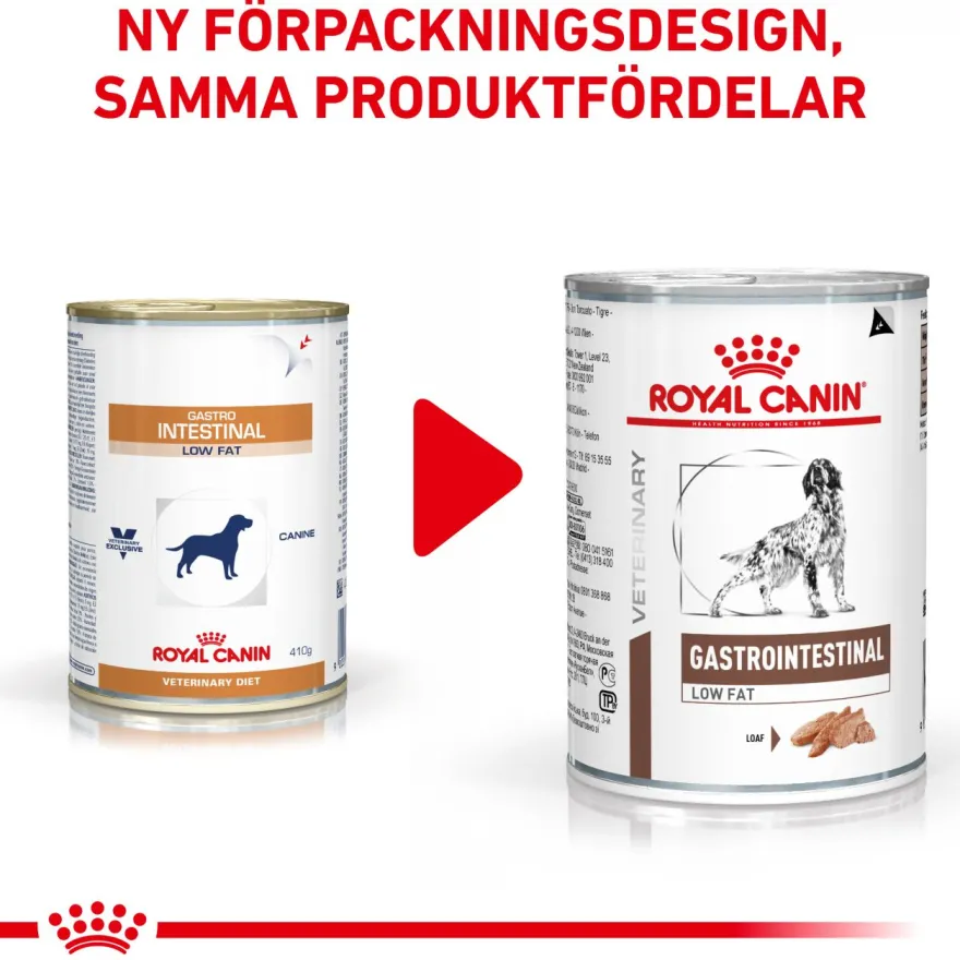 Gastrointestinal Low Fat Loaf våtfôr til hund 420 g x 12