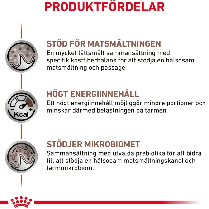 Gastrointestinal Tørrfôr for hunder 2 kg
