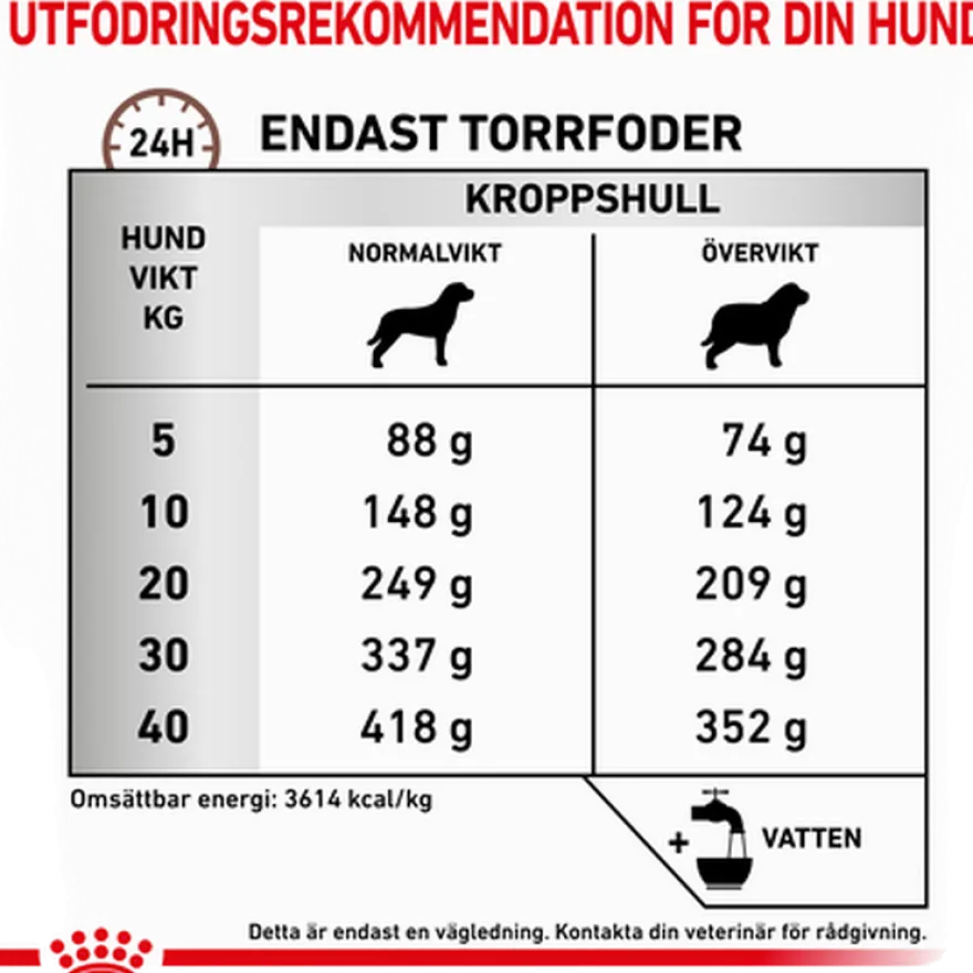 Gastrointestinal tørrfôr med moderat kaloriinnhold for hunder 15 kg