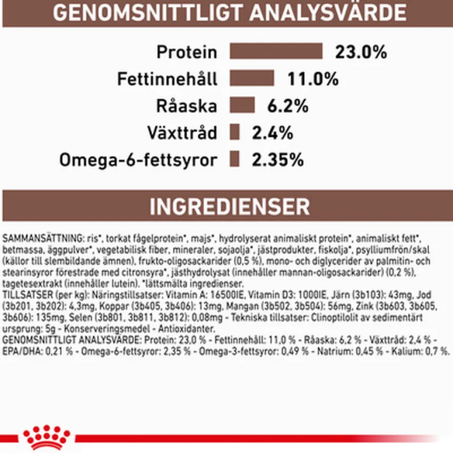 Gastrointestinal tørrfôr med moderat kaloriinnhold 2 kg