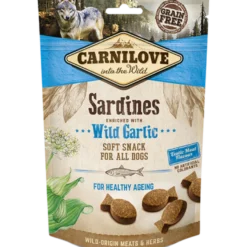 Halvfuktige sardiner og ramsløk til hund 200 g