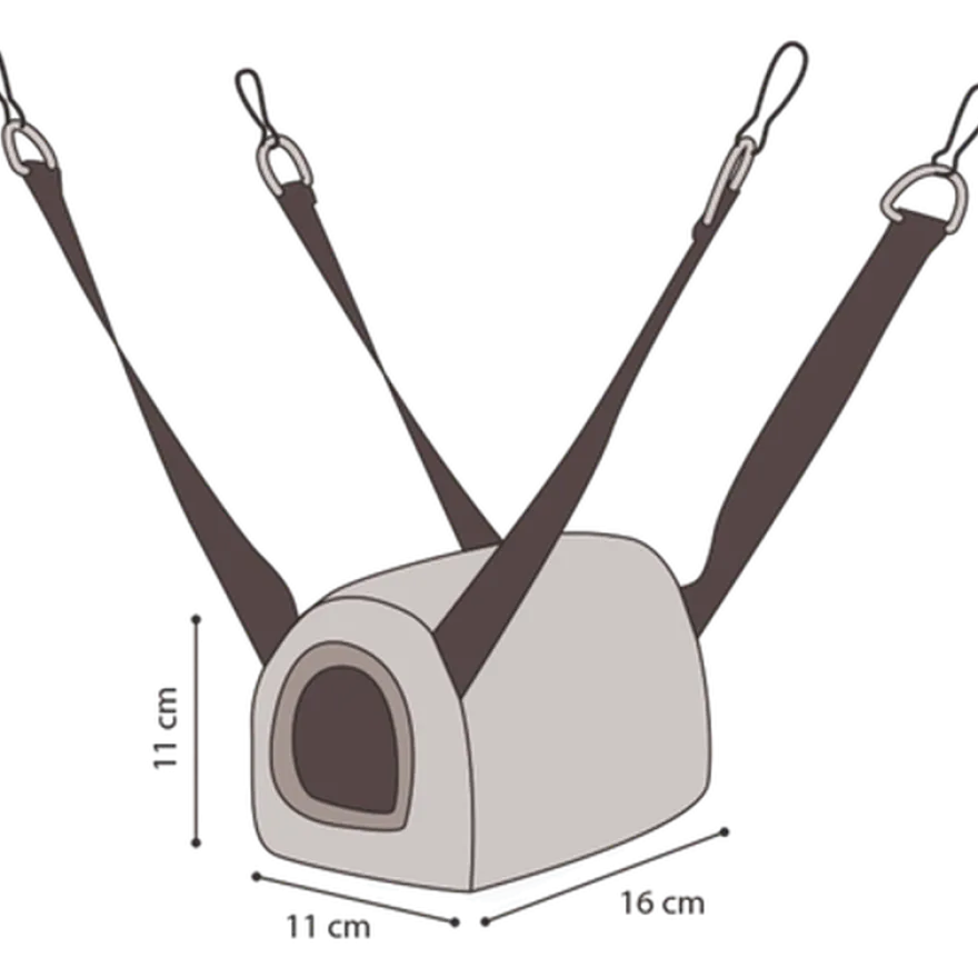 Hamsterhus Clavio Horisontal opphengsmønster 16 cm