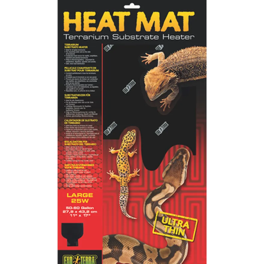 Heat Wave Desert - Terrarium Substratvarmer Svart 25 W, 28 x 43 cm