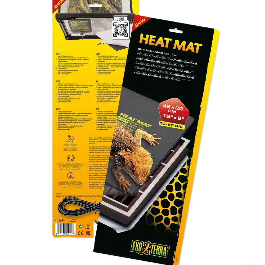 Heat Wave Desert - Terrarium Substratvarmer Svart 25 W, 28 x 43 cm