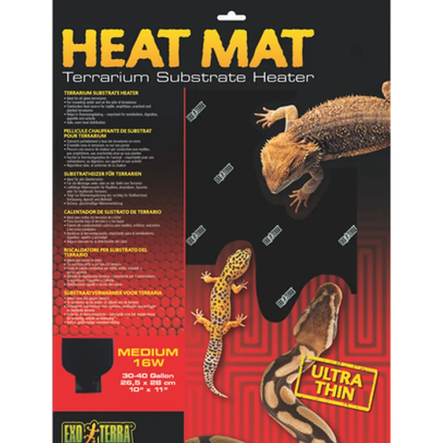 Heat Wave Desert - Terrarium Substratvarmer Svart 25 W, 28 x 43 cm