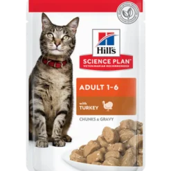 Hills Science Plan Feline Adult Chicken Turkey Pouch - Wet Cat Food 12 x 85 g