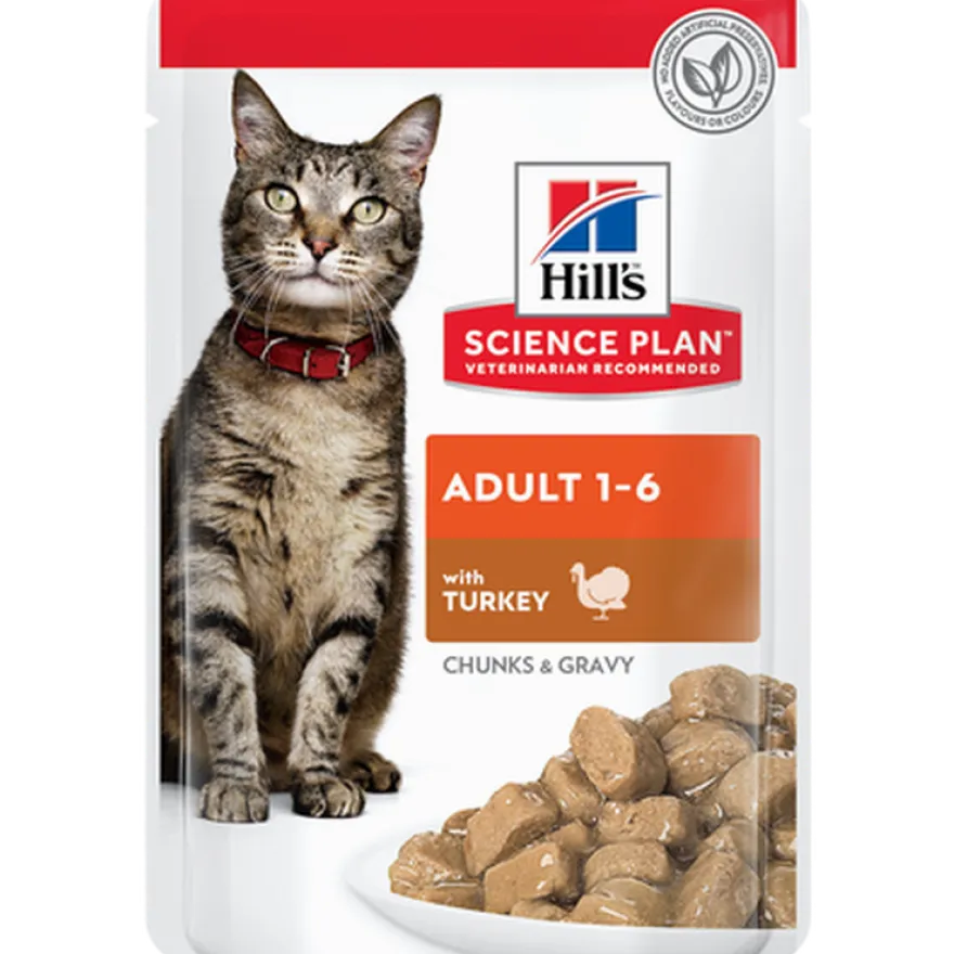 Hills Science Plan Feline Adult Chicken Turkey Pouch - Wet Cat Food 12 x 85 g