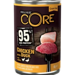 Hund Adult 95 % Duo Protein kylling og and 400g