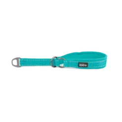 Hundehalsbånd Rufus halv jern 20 mm x 35-45 cm Turkis