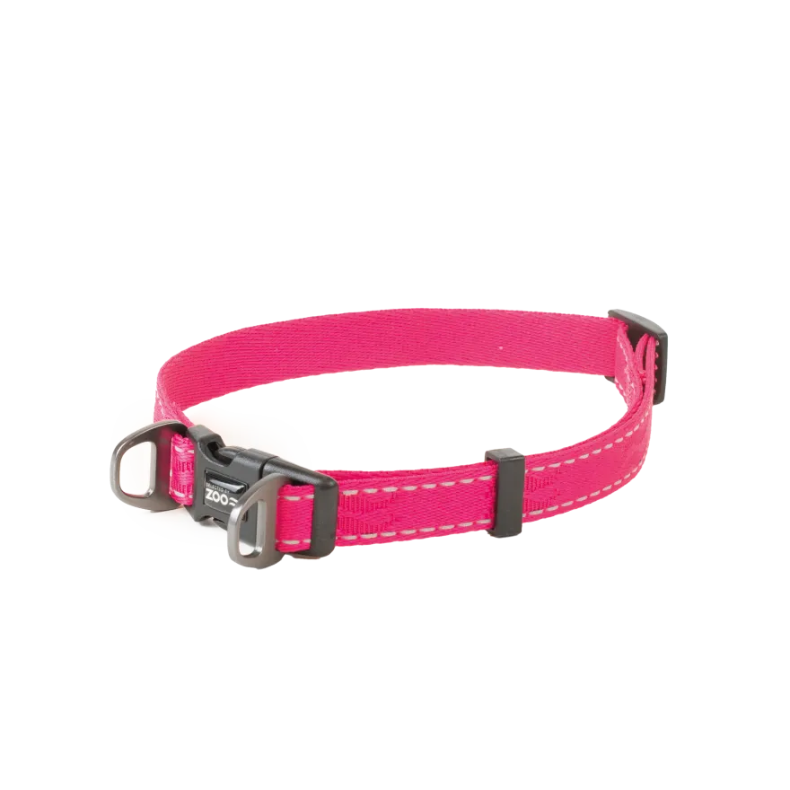 Hundehalsbånd Rufus justerbart, 15mmx35-50cm, Rosa