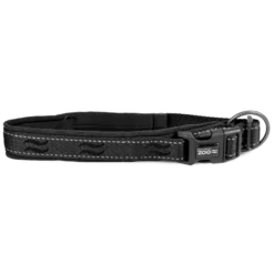 Hundehalsbånd Rufus justerbar 25 mm x 45-55 cm Svart