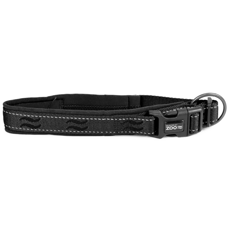 Hundehalsbånd Rufus justerbar 25 mm x 45-55 cm Svart