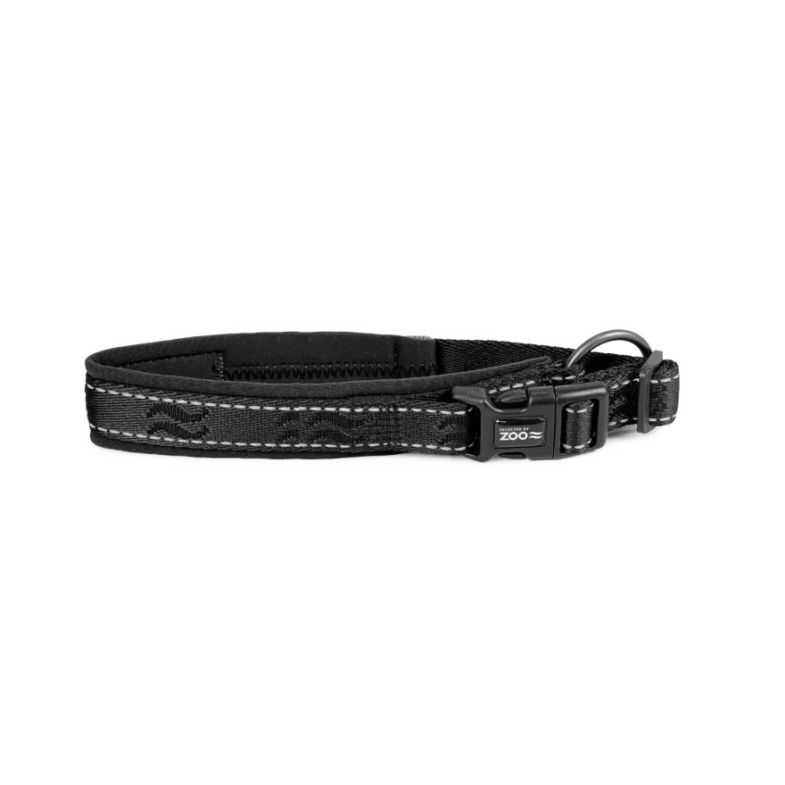 Hundehalsbånd Rufus justerbar 20 mm x 35-45 cm Svart