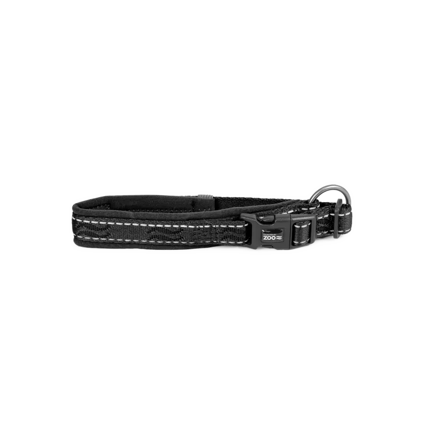 Hundehalsbånd Rufus justerbar 15 mm x 25-35 cm Svart