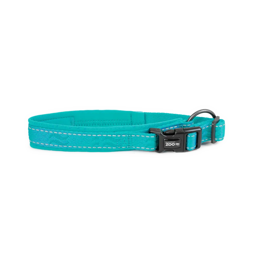 Hundehalsbånd Rufus justerbar 20 mm x 35-45 cm Turkis