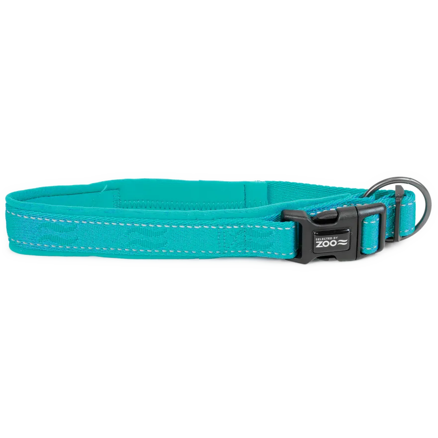 Hundehalsbånd Rufus justerbar 25 mm x 45-55 cm Turkis