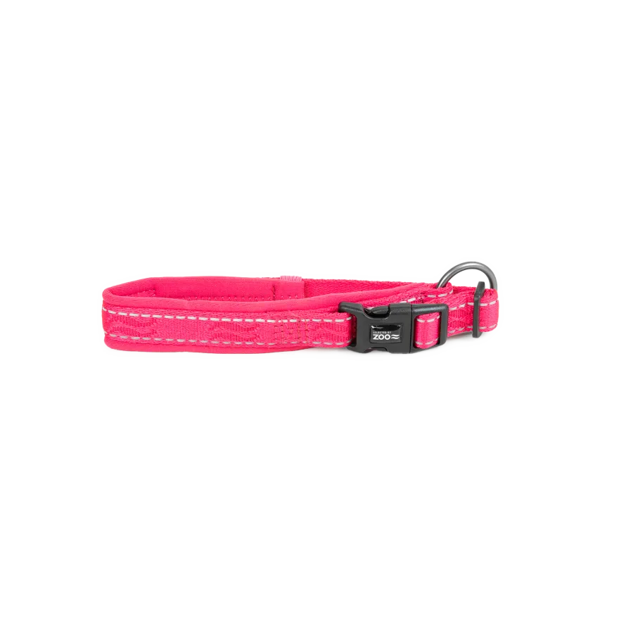 Hundehalsbånd Rufus justerbar 15 mm x 25-35 cm Rosa