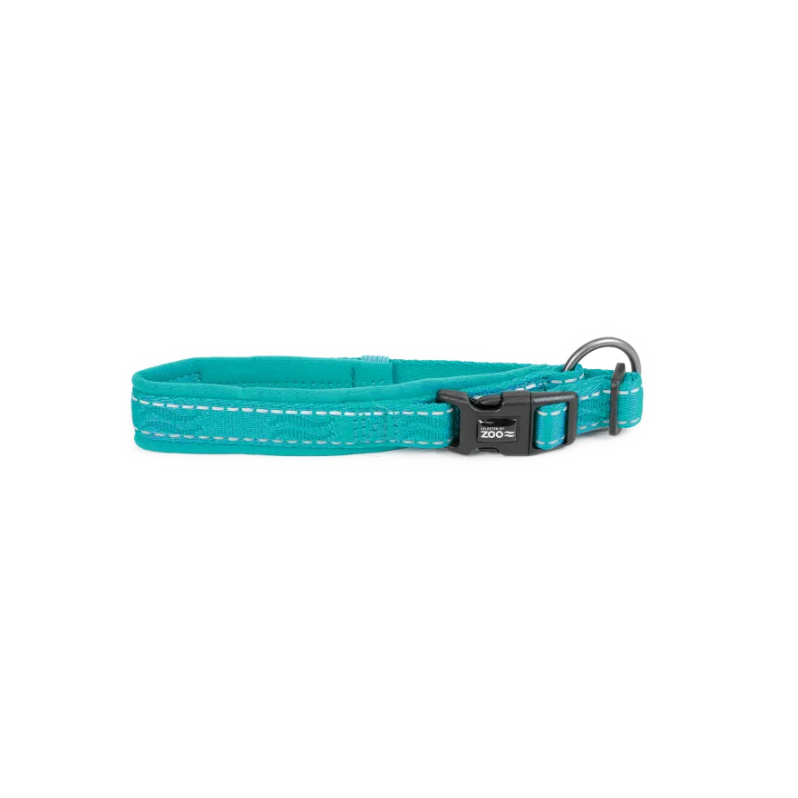Hundehalsbånd Rufus justerbar 15 mm x 25-35 cm Turkis