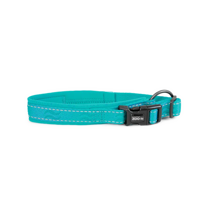 Hundehalsbånd Rufus justerbar 20 mm x 30-40 cm Turkis