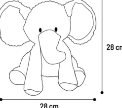 Hundeleke Azor Elephant, rosa, 28 cm