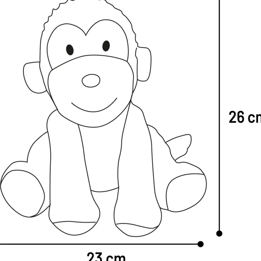 Hundeleke Azor Monkey, rosa, 26 cm