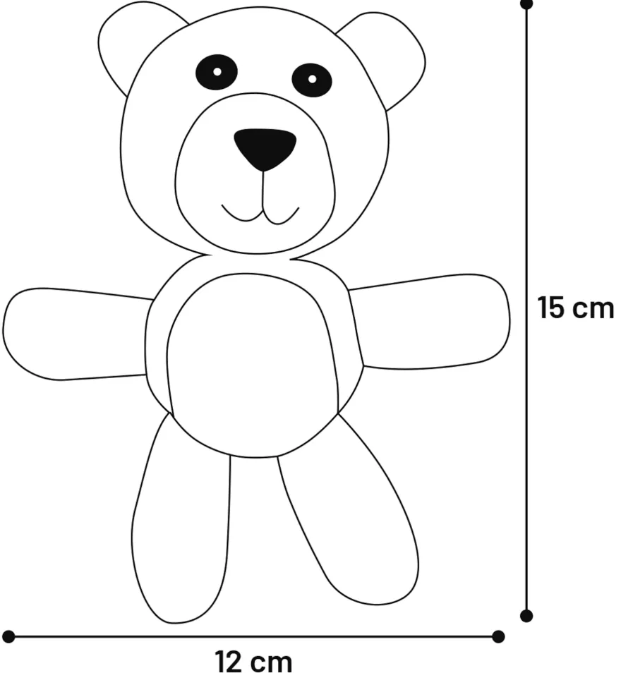 Hundeleke Nilak Bear Tennis, 15 cm