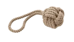 Hundeleketøy Ball med håndløkke Inari Cotton Beige