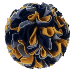 Hundeleketøy Sniffle Ball Eiby Polyester Blå/Grå/Gul ø15cm