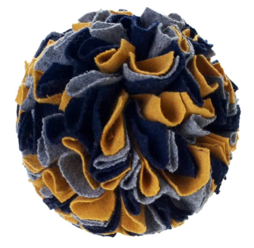 Hundeleketøy Sniffle Ball Eiby Polyester Blå/Grå/Gul ø15cm