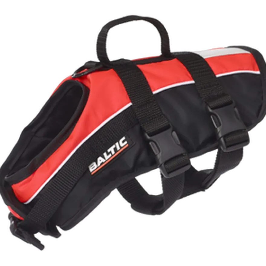 Hundevest Redningsvest Mascot Sort/Rød 0-3 kg X-Small