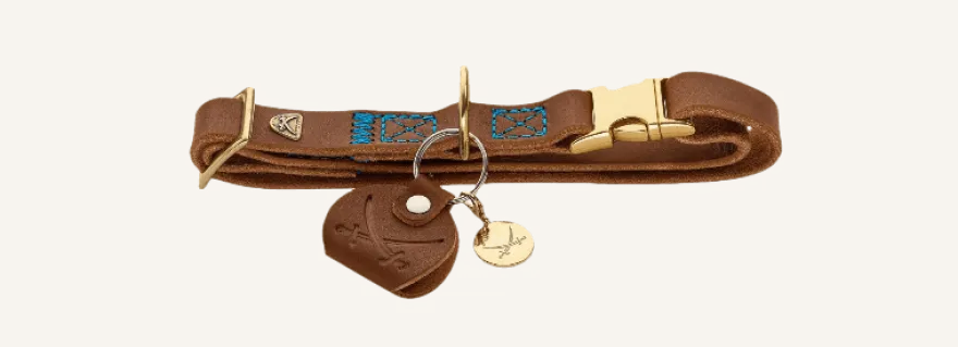 Hundhalsband Sansibar Mörkbrun