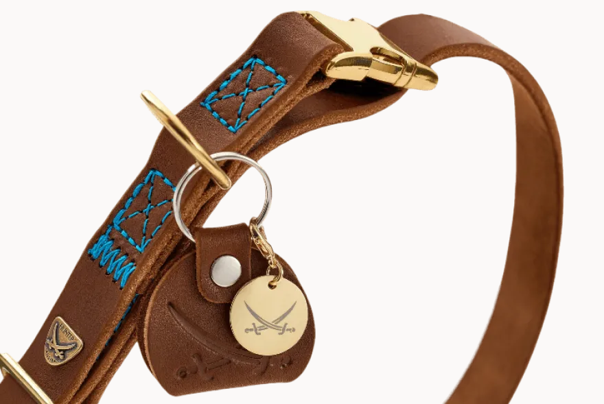 Hundhalsband Sansibar Mörkbrun