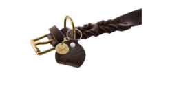 Hundhalsband Sansibar Solid Cow Leather Mörkbrun