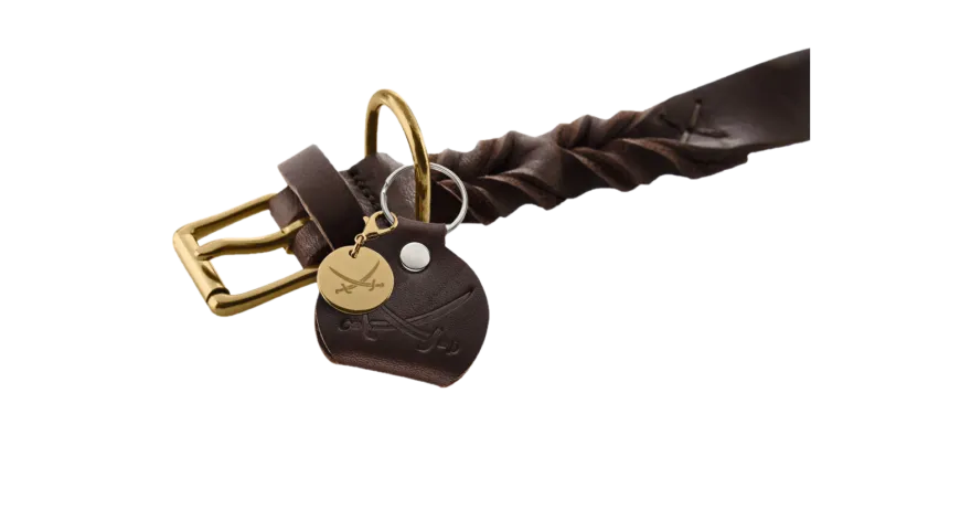 Hundhalsband Sansibar Solid Cow Leather Mörkbrun