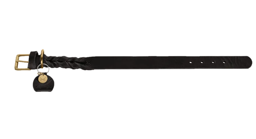 Hundhalsband Sansibar Solid Cow Leather Mörkbrun